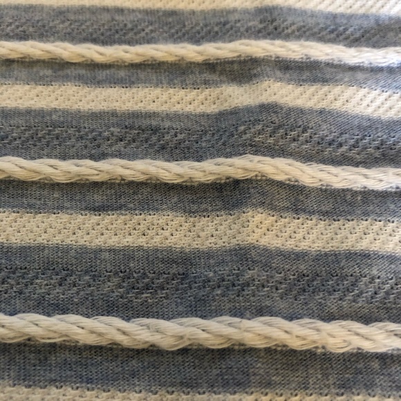 Blue & White Stripped Short Sleeve Top - Picture 4 of 5